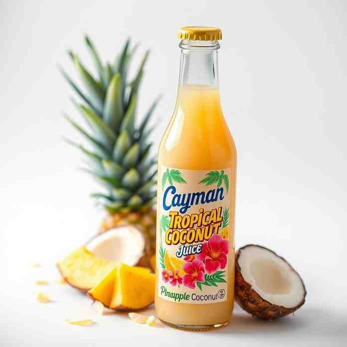 Cayman Tropical Pineapple Coconut Juice - Refreshing Fruit Drink